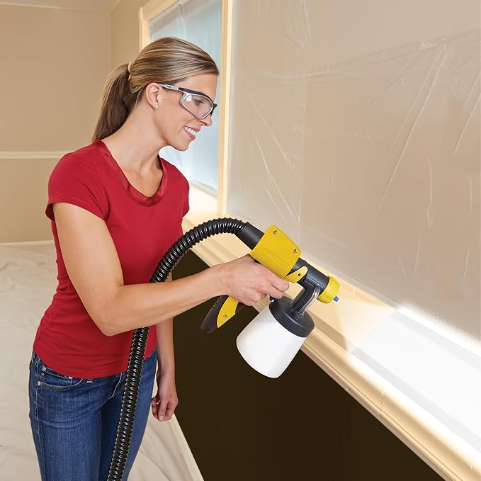 Wagner SprayTech 0529090 FLEXiO 4000 Stationary HVLP Paint and Stain Sprayer, Sprays Most Unthinned Latex, Includes Two Nozzles, iSpray Nozzle and Detail Finish Nozzle