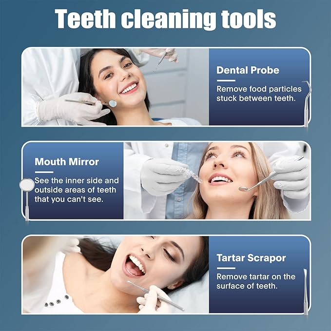 Plaque Remover for Teeth - Tartar Remover for Teeth, Dental Calculus Remover Teeth Cleaning Kit