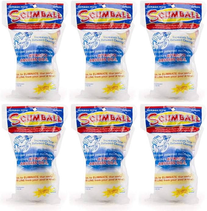 Horizon HV-SB2PK Scumball Pool and Spa Scum Eliminating Ball (6 Packs of 2)