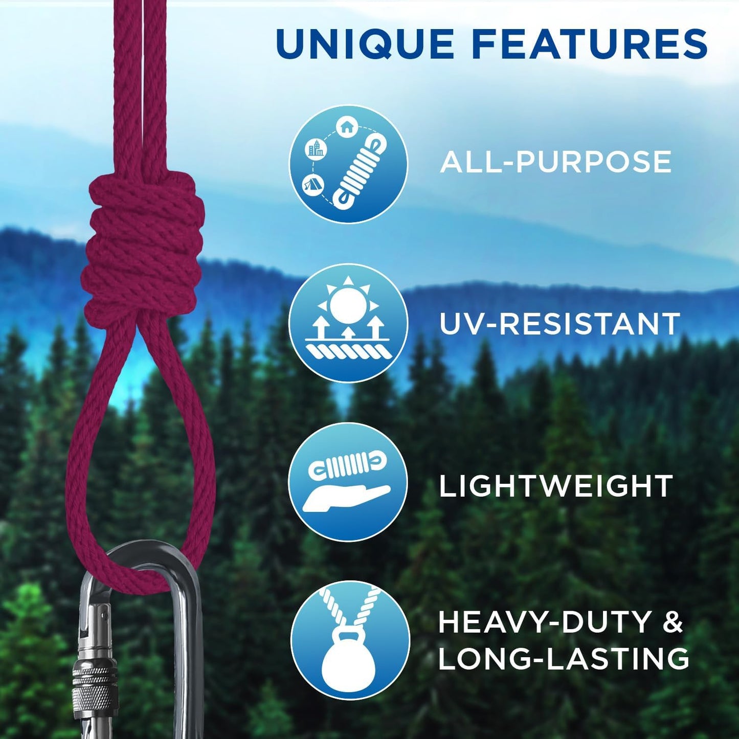 TECEUM Cotton Rope 3/16” (5 mm) – 100 FT – Strong All-Purpose Braided Rope – Natural Cotton – for Crafting, Сamping, Clothes Line, DIY, Indoor & Outdoor Use – Deep Pink