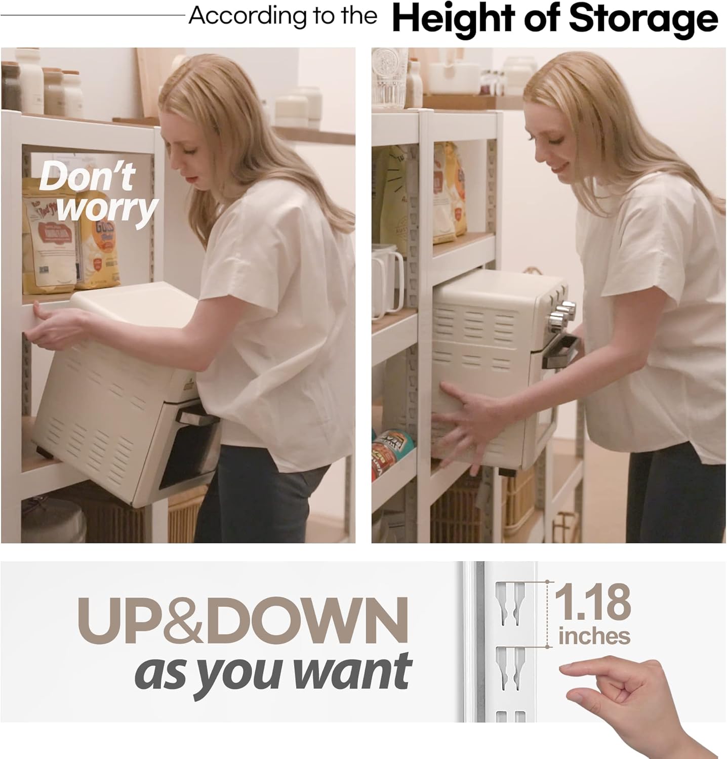 HOMEDANT House 5 Tier 24.4" W Laminated Metal Shelving Unit Adjustable Storage Utility Rack Heavy Duty Shelves Organization Multipurpose Shelf Kitchen Garage Pantry Closet 10 Pack