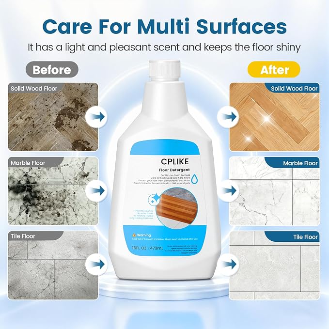 CPLIKE Floor Cleaning Solution for iRobot Roomba 100, 200, 400, 500 Combo Series Vacuum & Mop Robot, Combo i5, i5+, j5, j5+, j7+, j9+, Essential & Braava Jet 240, Multi-Surface Hard Floor, 6 Pack