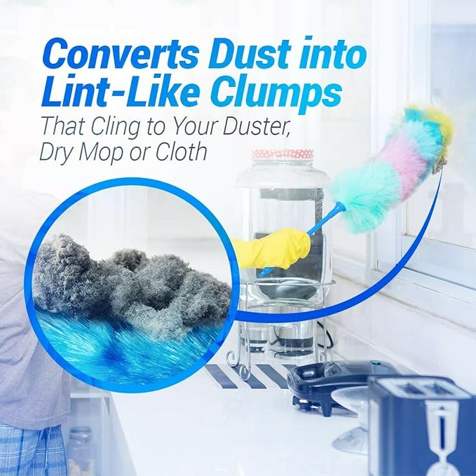 Fuller Brush Duster Spray and Microfiber Cloth Bundle – 3 Microfiber Cloths – Multi Surface Dust Removing Sprayer - Safe Household Cleaning for Floors, Furniture, Blinds & Car Interiors