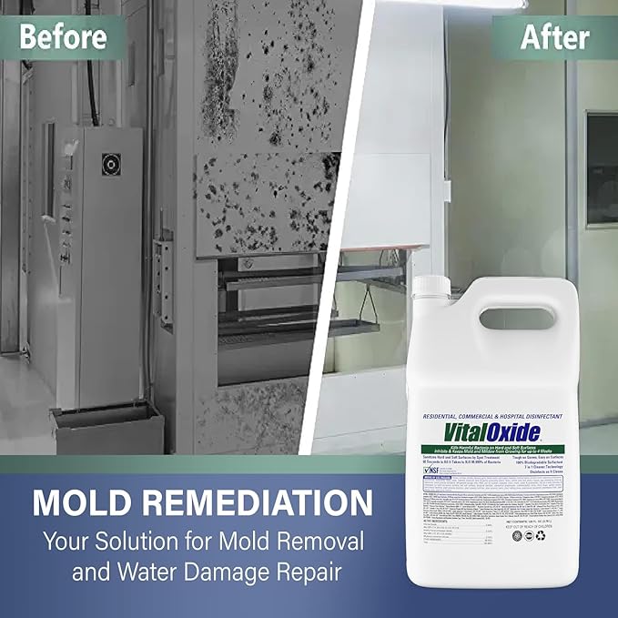 Vital Oxide Disinfectant, Deodorizer, Cleaner, Food-Contact Sanitizer, Virucide – (EPA registration #82972-1) – Kills Mold & Mildew, Eliminates Odors -1 Gallon