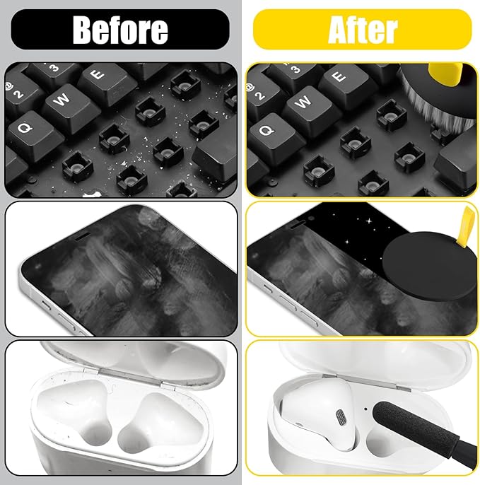 Screen Cleaner Spray and Wipe for Laptop Monitor and Car Screens, walrfid Laptop Keyboard Cleaner Kit for Airpod Phone iPhone Computer MacBook
