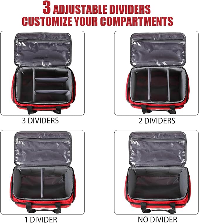 Medical Bag Rolling Roller Bag Trolley Duffel Nurses EMT CNA RN Empty for First Aid Responder Home Health Care Nursing Student Roll Duffle Bag Carry on Wheels Wheeled Work Physicians Doctor
