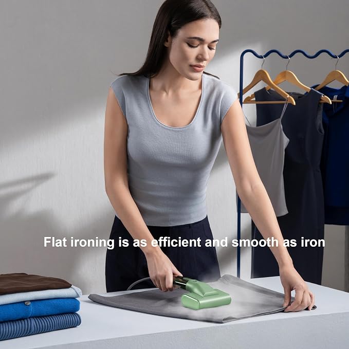 Nxuoo G10 Pro Travel Steamer for Clothes, 110-240V Portable Garment Steamer & Iron 2-in-1, 2 Steam Modes for All Fabrics Wrinkle Remover, 15s Fast Heat Up 1200W Steam for Global and Europe