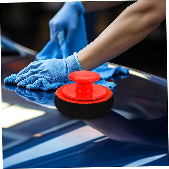 Mobestech 2sets Car Wax Applicator Pads Pads for Car Polishing Sponge Cleaning Kit Multi-Purpose Sponges