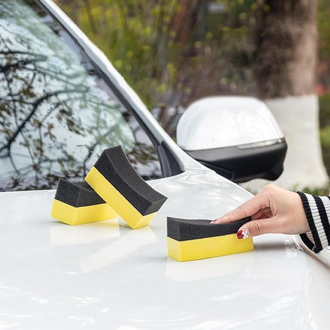 carotoe Foam Applicator Pads Side Pressing Hand Polishing Sponge Pads Detailing Buffing Pads for Waxing Polishing Paint