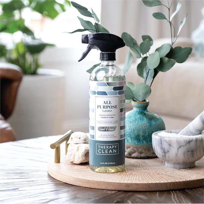Therapy Clean All Purpose Cleaner Sea Salt & Eucalyptus (Pack of 6) - 100% Natural Fragrance, Plant-Based Multipurpose Cleaner