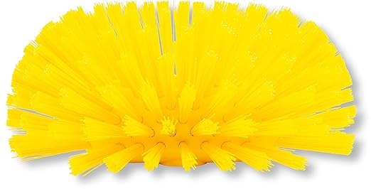 SPARTA Tank and Kettle Scrub Brush Heavy-Duty Tile Brush, Color-Coded and Handle Compatible (Sold Separately) for Optimal Access In Spacious Containers, Plastic, 5.25 X 7.5 Inches, Yellow