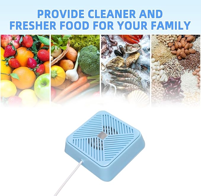 Fruit Vegetable Washing Machine,USB Portable Ultrasonic Electrolysis Fruit Purifier Fruit Cleaner Device Mini Dishwasher for Cleaning Fruit Vegetables Meat(Blue)