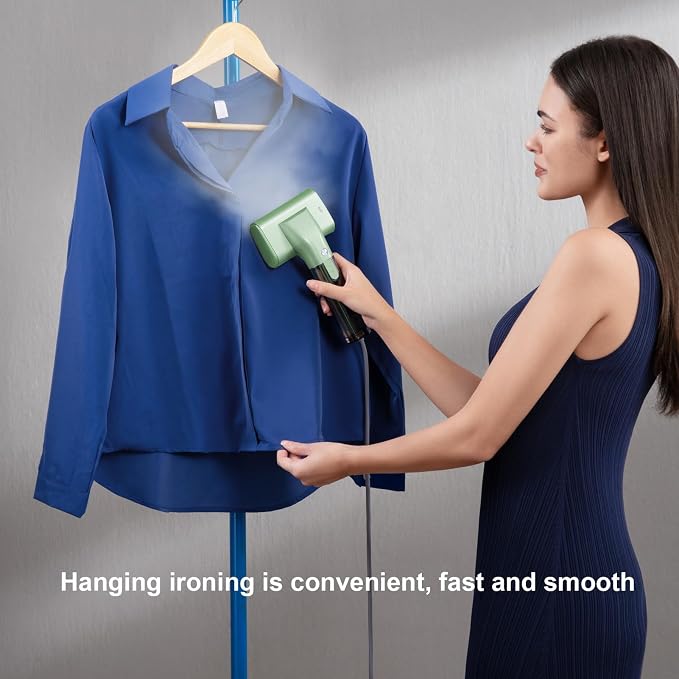 Nxuoo G10 Pro Travel Steamer for Clothes, 110-240V Portable Garment Steamer & Iron 2-in-1, 2 Steam Modes for All Fabrics Wrinkle Remover, 15s Fast Heat Up 1200W Steam for Global and Europe
