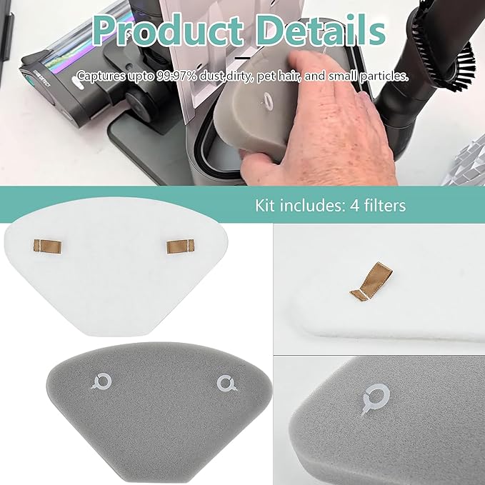 Replacement Accessories Compatible with Shark IP3251 IP3253 Cordless Vacuum Cleaner (1 roller brush + 2 filters + 6 filter pads + 2 Auto-Empty System filters + 4 Auto-Empty System filter pads)