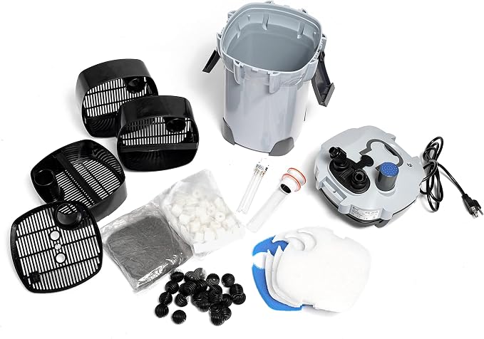 CNZ HW-402B 265GPH Canister Filter with Built-in 9w Sterilizer White