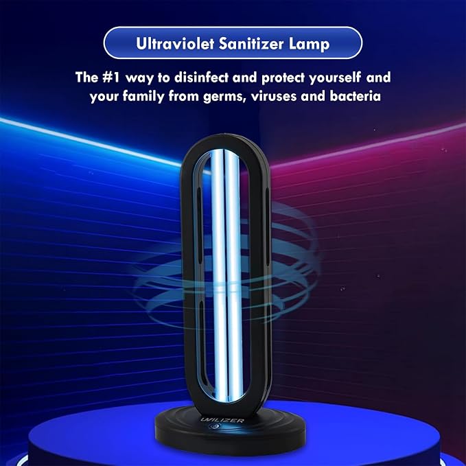 UVILIZER UV Light Home Disinfection Device & Ultraviolet Sanitizer Lamp for Home, Room & Office | Kills & Removes Dust Mites, Germs, Bacteria & Virus | Remote Control Included | U.S. Stock & Support