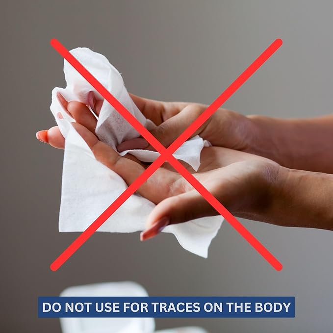Cocaine Detection Wipes Pack of Sachets - Detect The Presumptive presence of Cocaine on Any Surface by Swabbing The Area with Wipe Turning Blue Upon Contact with Drugs (10)
