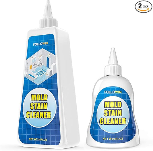 FOLLOWIN Mold and Mildew Stains Cleaner Gel 16oz for Washing Machine Front Loader Seal, Household Mold Stain Cleaner for Shower,Sink,Mold Stain Remover Gel for Bathroom Grout,Bathtub 8oz+16oz