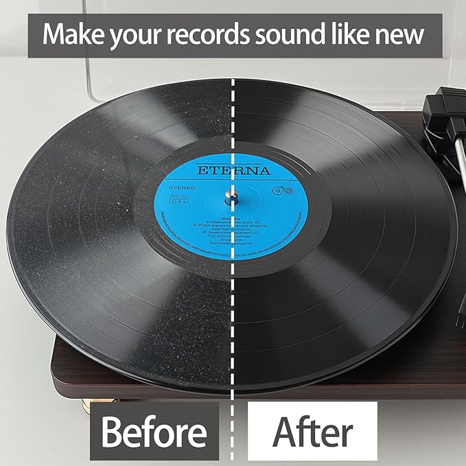 EIGTWEN Vinyl Record Cleaning Kit, Vinyl Cleaning Kit Easily Removes Dust, Dirt and Grease, Protecting The Fine Grain of Records and Restoring Them to Their Original Perfect Condition(8-in-1)