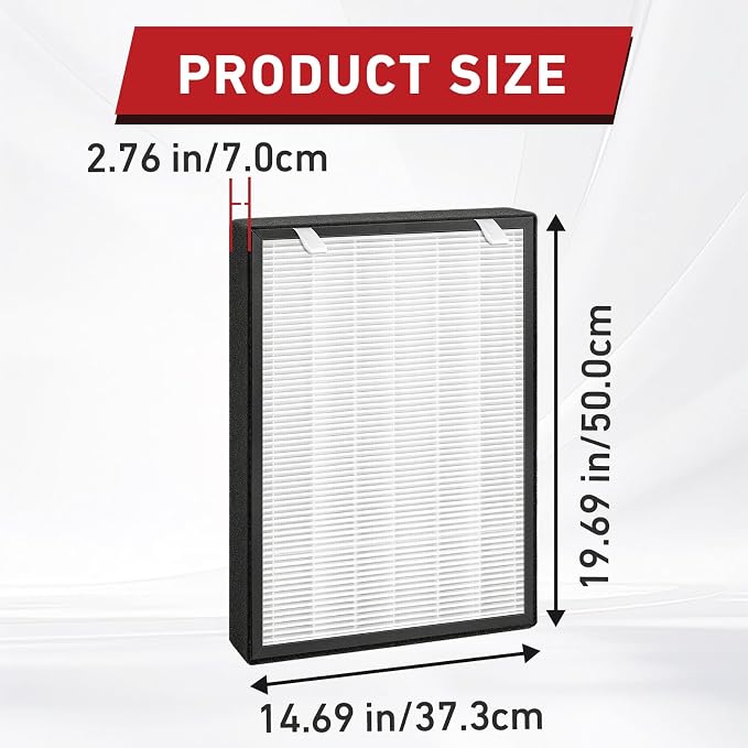 2Pcs 75i Replacement Filter with H13 Activated Carbon | Compatible with 75i Air Purifier, Easy to Replace, Long-lasting Performance