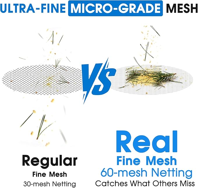TidyMister Pool Cleaning Kit Full Set - 17.5'' Self-Repair Pool Nylon Net Ultra Fine Mesh & 17.5'' Detachable Round End Pool Brush & 10 Ft Pool Pole with Hook, for Above Ground In-ground Pools, Spas
