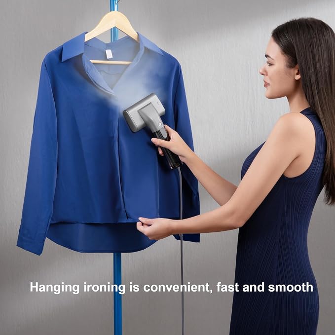 Nxuoo G10 Pro Travel Steamer for Clothes, 110-240V Portable Garment Steamer & Iron 2-in-1, 2 Steam Modes for All Fabrics Wrinkle Remover, 15s Heat Up 1200W Steam for Global and Europe