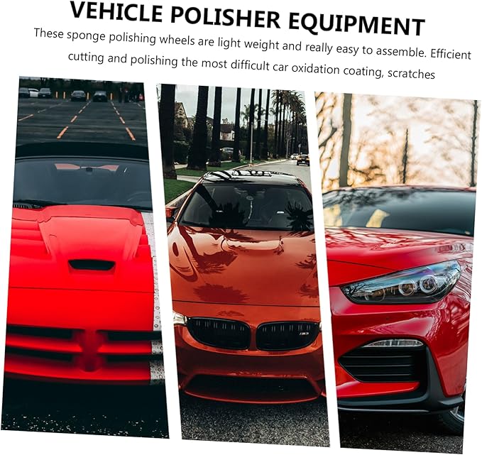SOLUSTRE 80pcs Buffing Pad Kit for Vehicle Polishing Auto Buffing Pads for Electric Pneumatic Machines Efficient Cutting and Polishing Sponges for Detailing Cars and Protecting Coatings