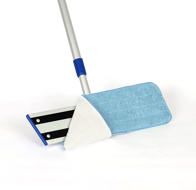 Arkwright Spray Mop Replacement Pads - (Pack of 12) Bulk Microfiber Flat Dry and Wet Refill Mop Pads Floor Cleaning, Compatible with Bona and Rubbermaid, Fits All Mop Heads, 13 in, Blue