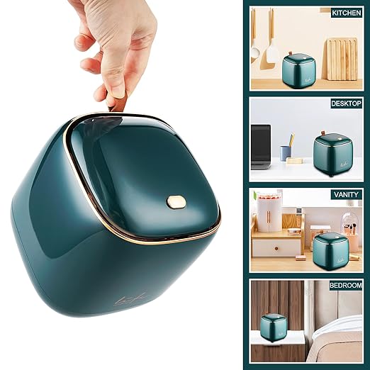 Mini Trash Can for Bathroom 2 pcs with Trash Bags 360 pcs