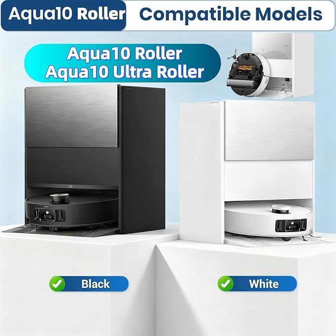 22 Pack Aqua10 Ultra Roller Accessories Kit for Aqua10 Roller/Aqua10 Ultra Roller Replacement Parts,2 Main Brush 2 Mopping Brushes 4 Hepa Filters 6 Side Brush 6 Vacuum Bags