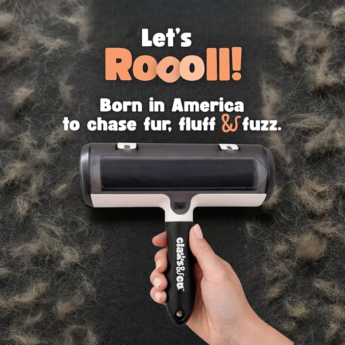 Claws & Co. Pet Hair Remover Roller: USA Owned Brand – Magic Pet Hair Removal Tool for Dog and Cat Hair – Reusable Lint Remover Roller Works on Clothes, Couches, Carpets and Car Seats