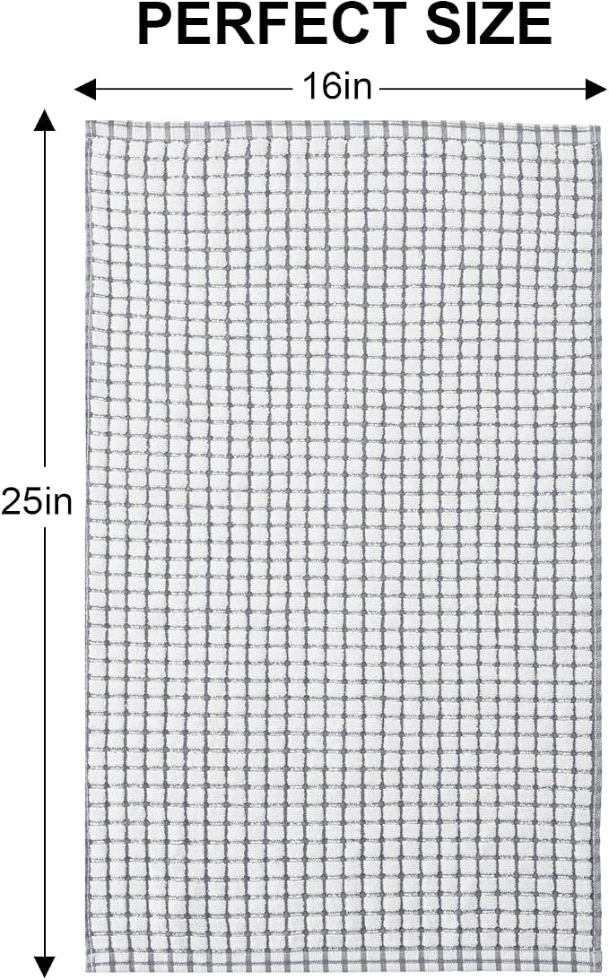 Kitinjoy Cotton 24 Pack Terry Kitchen Towels, 16 x 25 Inches Super Soft and Absorbent Dish Towels, Quick Drying Hand Towels for Kitchen Drying, Multi-Colored