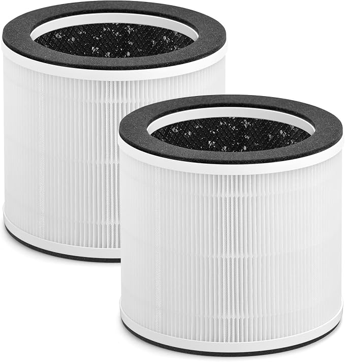 AP-T100FL Filter Replacement Compatible with HoMedics Air Purifier Filters AP-T100FL AP-T95 | True HEPA Activated Carbon Filter 3-in-1 | 2-Pack