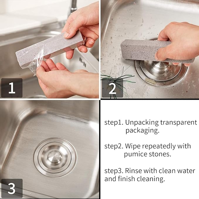 Chengu 60 Pieces Pumice Stone for Cleaning, Pumice Stone Toilet Bowl Cleaner, Pool Pumices Bulk, Scouring Stones for Cleaning Oven, Bathroom Tile, Kitchen, Hard Water Stain Remover, 5.9 x 1.4 x 0.9 in