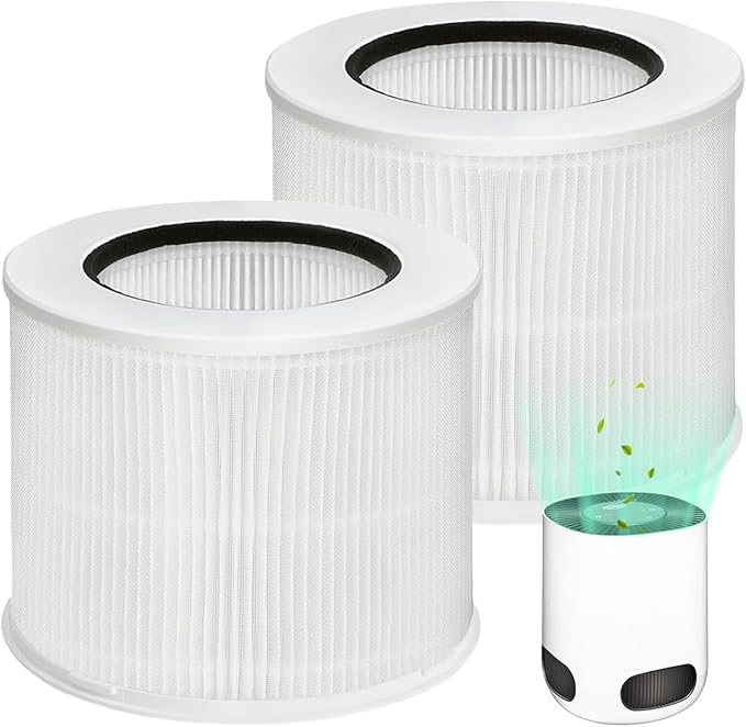 12020 Filter Replacement, Compatible with Clorox Tabletop Smart Air Purifier 11020 & 11021, 200 Sq. Ft. Capacity, 2Pack (12020 Filter)