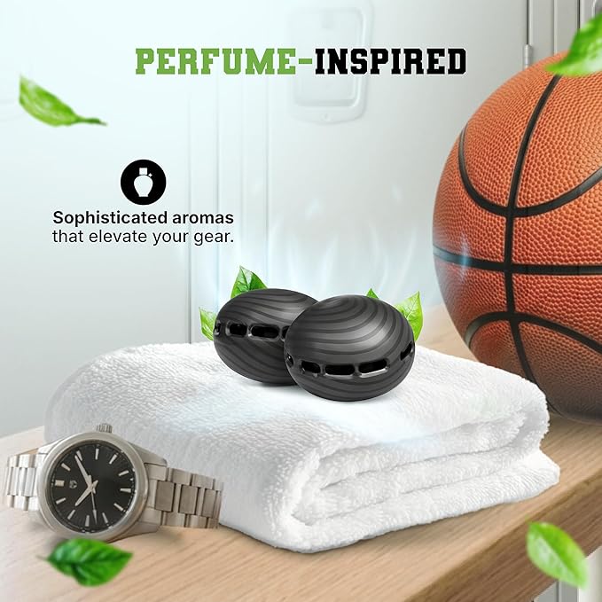 Premium Shoe Deodorizer (Pack of 6) | Scented Odor Ball for Shoes | Long-Lasting | Multi-use Shoe Deodorant for Shoes, Closet, and Bags by Perfa