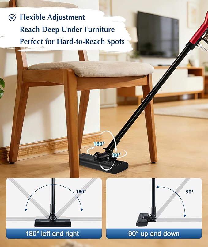 Vacuum Cleaners for Home, Powerful Suction for Pet Hair, 1.2L Dust Capacity Lightweight Vacuum for Carpets & Hard Floors & Car Seat