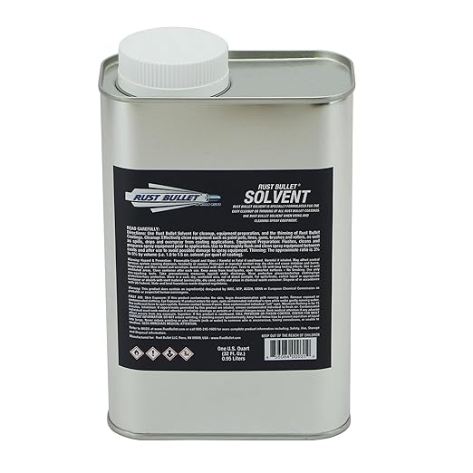 Rust Bullet Solvent - 1 Quart - Specially Formulated for Easy Cleanup or Thinning of Rust Bullet Coatings
