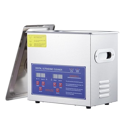3.2L Digital Ultrasonic Cleaner with Heater，40kHz & 120W Cleaning System，Timer Control for Jewelry, Glasses, Watches