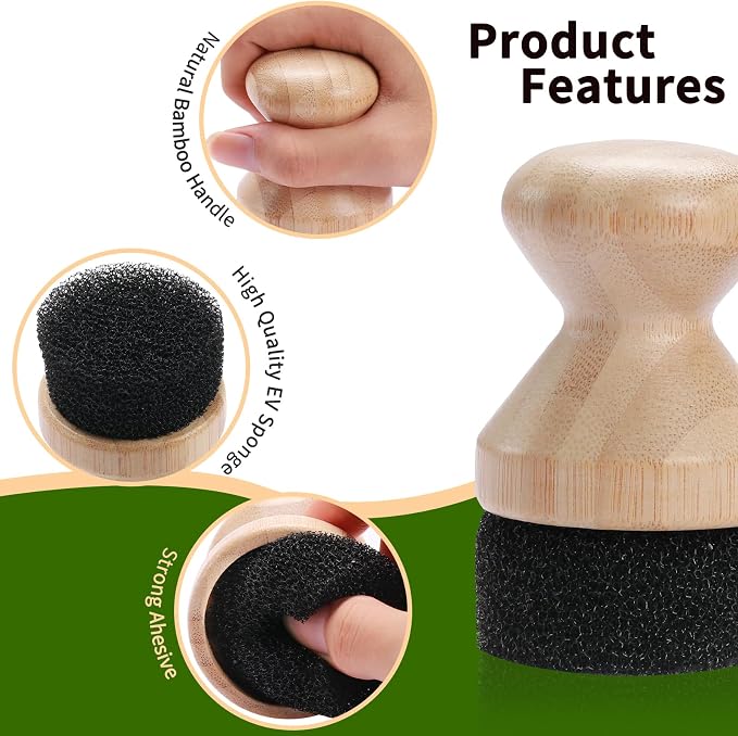 Cast Iron Scrubber with Handle+Cast Iron Oil Applicator