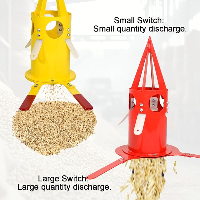 Big Bag Dispenser Bulk Bag Unloader – Heavy Duty Feed Unloader Tool for Animal Feed, Grain, Fertilizer – Rust-Resistant, Portable for Farm, Warehouse, Home Use (Red)