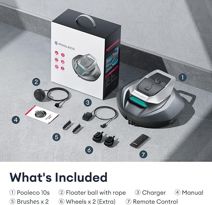 Cordless Robotic Pool Cleaner with Remote Control, Pool Vacuum for Above & In-Ground Pool with 90 Mins Runtime, Self-Parking,Fast Charging, Ideal for Above Ground Pools up to 850 Sq.ft