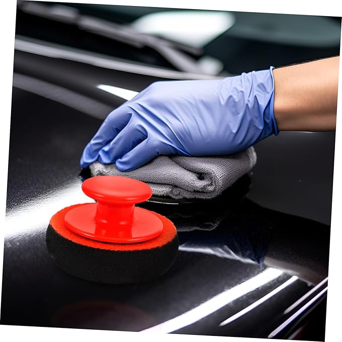 3sets Car Wax Applicator Pads Hot Cleaning Polishing Sponges Car Wax Sponge Detail Polishing Pads Multi-Surface Safe Versatile for Furniture Floors