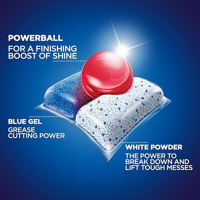 Set: Finish Power - 76ct - Dishwasher Detergent - Powerball - Dishwashing Tablets - Dish Tabs & Finish In-Wash Dishwasher Cleaner: Clean Hidden Grease and Grime, 3 Count (Pack of 4)
