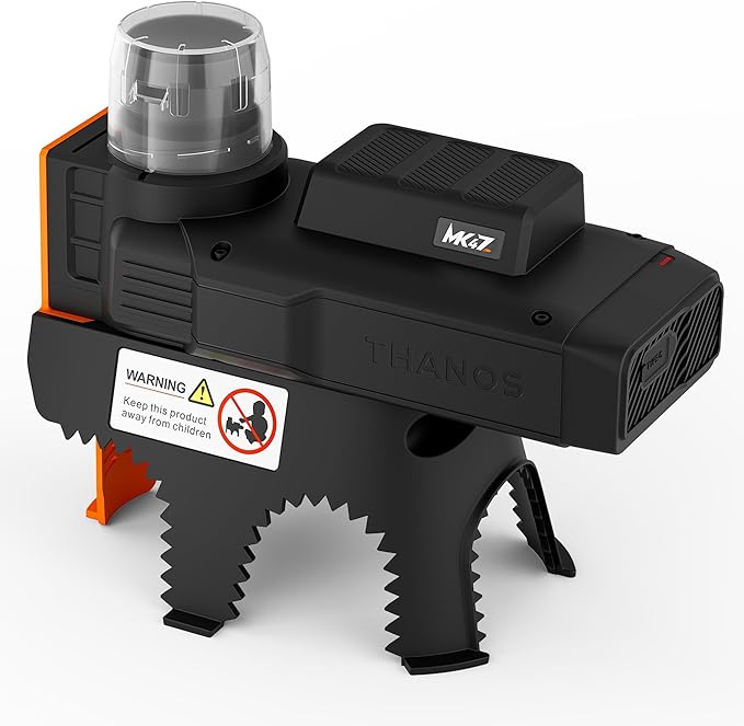 MK47 Automatic Rat & Mouse Trap, Battery Powered Fast Kill Squirrel and Rodent Trap with PIR Motion Sensor, Auto Reset Waterproof Reusable for Indoor Outdoor