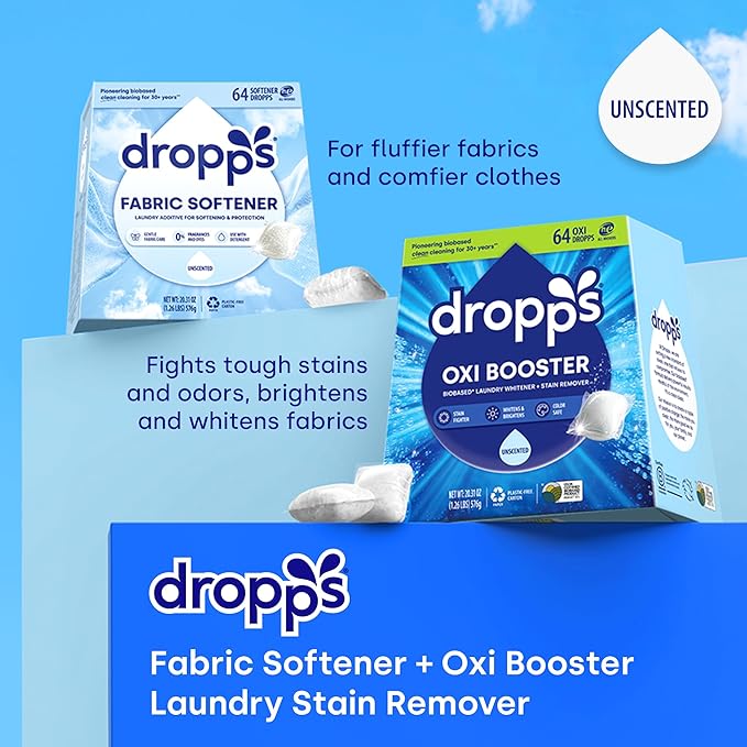 Dropps Unscented Bundle - Fabric Softener Pods & Oxi Booster Pods