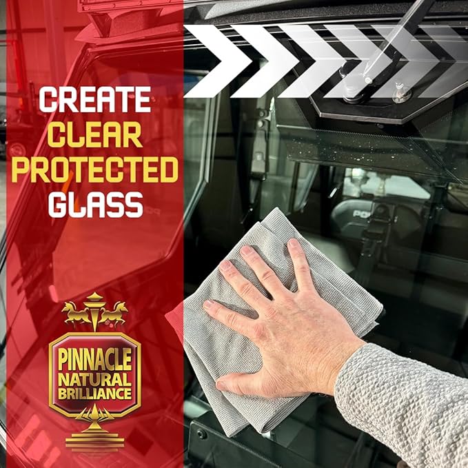 PBMG SONAX Pinnacle Glass Cleaner Combo | Complete Glass Cleaning Kit for Vehicles & Home | Streak-Free Shine on Windows, Mirrors, & Shower Doors | Professional-Grade, Easy to Use | SON-338400-AZBN