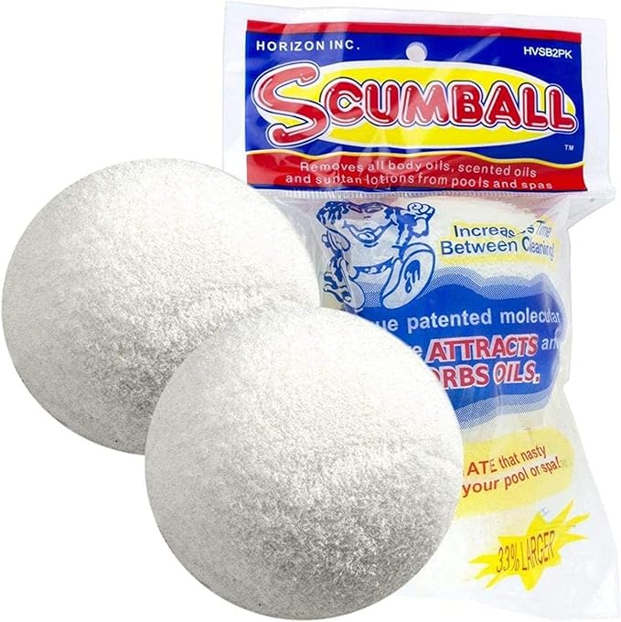 Horizon Scumball Pool & Spa Scum Eliminating Ball (1 Pack of 2), The Original USA Patented Reusable Scumball Used for Over 20 Years in The Pool and Spa Industry, HV-SB2PK