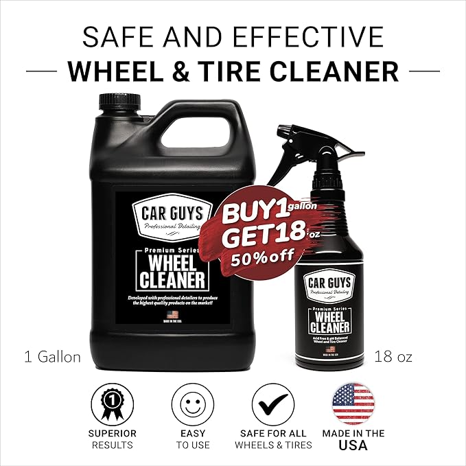 CAR GUYS Wheel Cleaner Bundle: 1 Gallon and 18 Oz