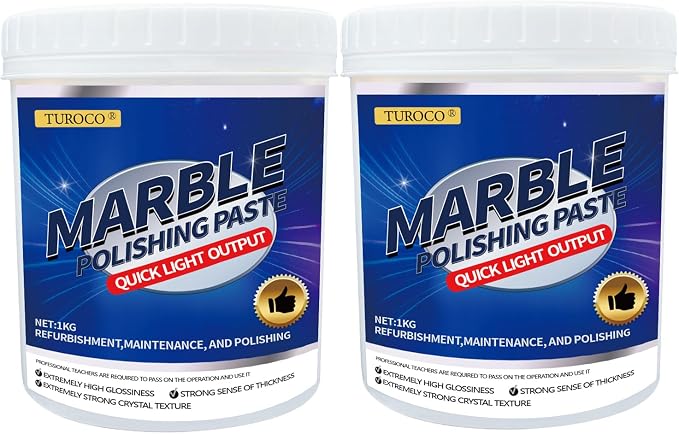 Marble Polishing Paste, Polishing Compound – Quartz Cleaner Countertop, Granite Cleaner & Marble Sealer and Protector,Polishing kit For Marble Countertops, Floors, Walls 2.2LB